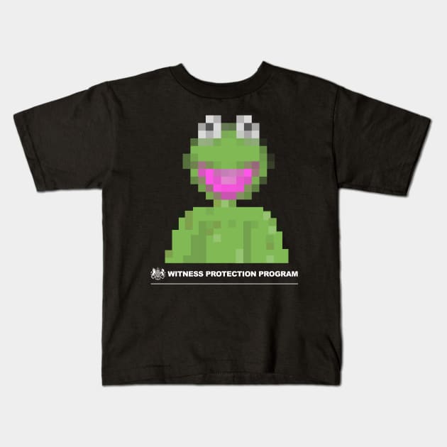 Kermit Witness Protection Program Kids T-Shirt by NerdShizzle